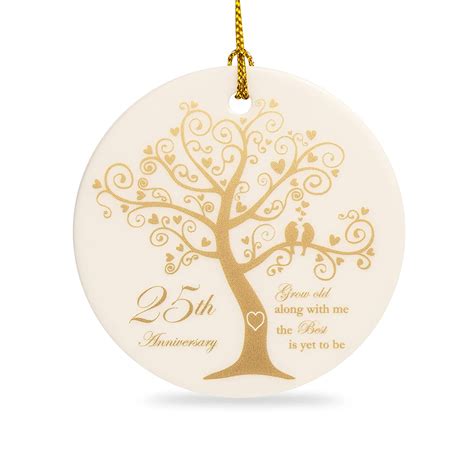 Buy OWTTWO 25th Wedding Anniversary Ornament - 25th Anniversary Wedding ...