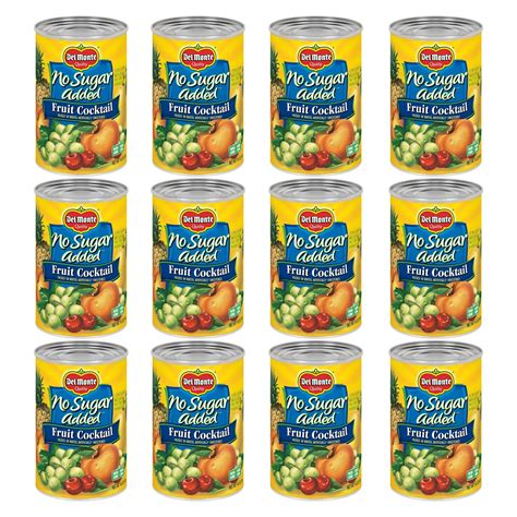 Buy Del MonteNo Sugar Added Fruit Cocktail, Canned Fruit, 12 Pack, 14.5 ...