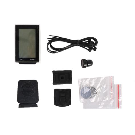 Wireless Cyclocomputer,16 Functions Speedometer, Waterproof, White, Pa ...