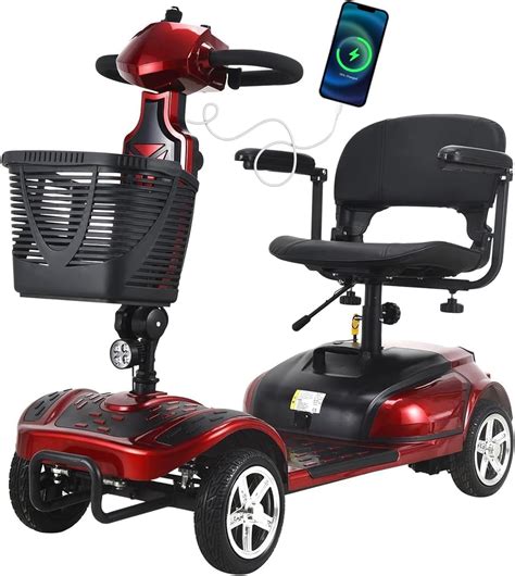 Amazon.com: Heavy Duty 4 Wheel Mobility Scooters for Seniors & Adults ...
