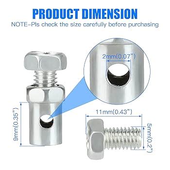 8mm Thread 9mm Clutch Brake Adjuster New Screw - 8mm Thread, 9mm Size ...