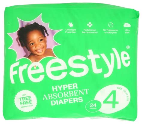 Freestyle Diapers Hyper Absorbent 24 Diapers -- Size 4 - Vitacost