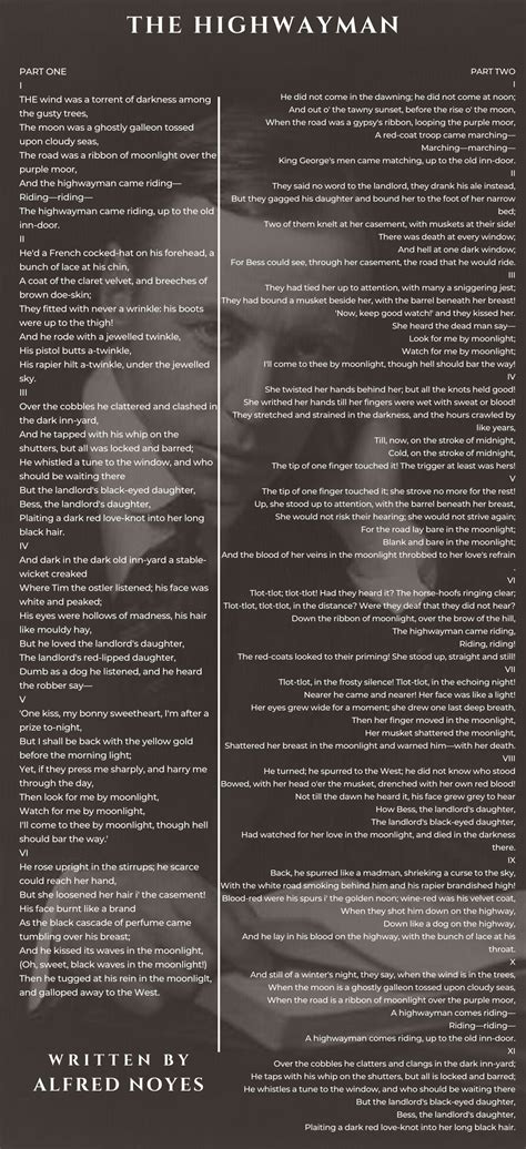 The Highwayman - The Highwayman Poem by Alfred Noyes