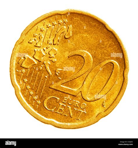 Twenty euro cents coin isolated over white background Stock Photo - Alamy