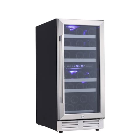 Sollevare 15-in W 30-Bottles Stainless Steel Dual Zone Cooling Built-In ...