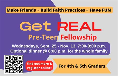 GetREAL Pre-Teen Fellowship, 100 S Hughes St, Apex, NC, United States ...