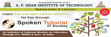 IIT Bombay Spoken Tutorial | APSIT