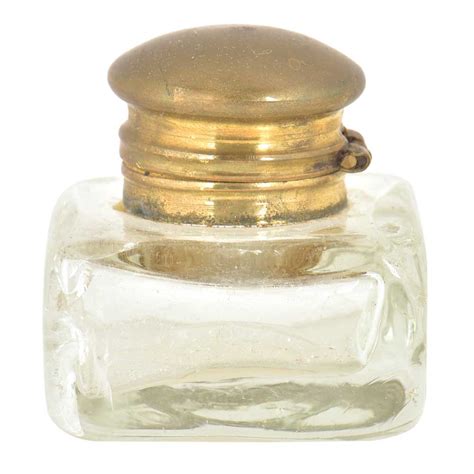 Vintage Glass Rectangular Ink Pot