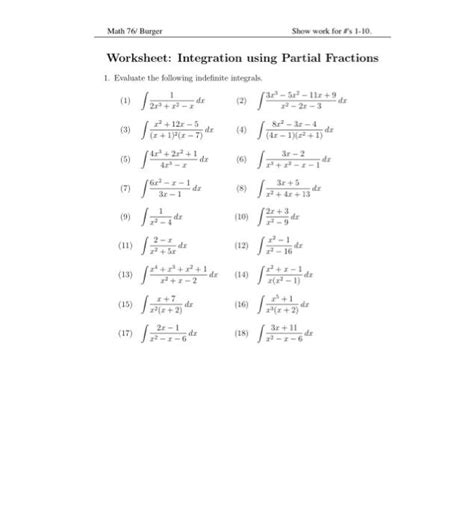 Image result for Integration Using Partial Fractions