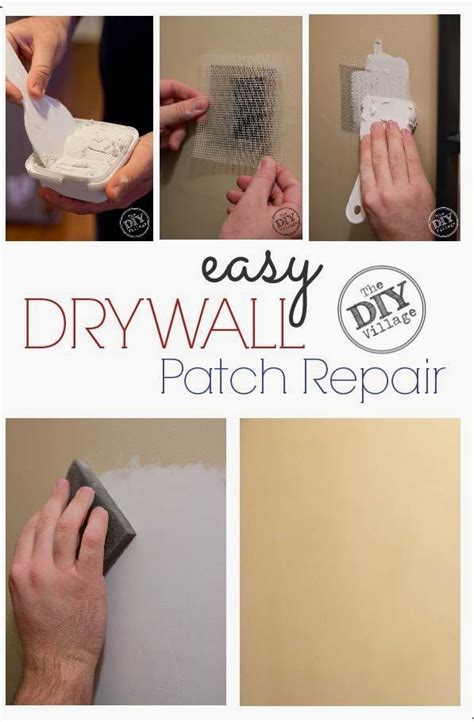 Drywall Patch Repair - The Easy Way - The DIY Village | How to patch ...