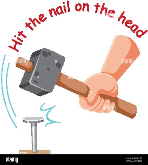 Hit nail on head idiom hi-res stock photography and images - Alamy