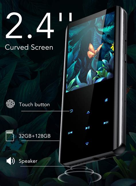32GB MP3 Player with Bluetooth 5.0, AGPTEK A19X 2.4" Curved Screen ...