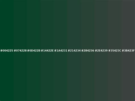 British racing green color (Hex 004225)