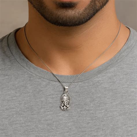 Antique Ganpati Silver Pendant | 925 Sterling Silver | Silverworld
