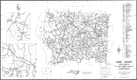 2000 Road Map of Surry County, North Carolina