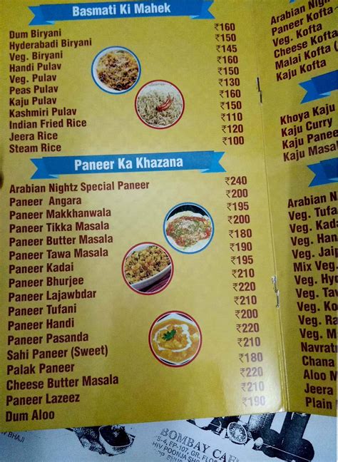 Menu at Arabian nightz cafe & resto, Surat