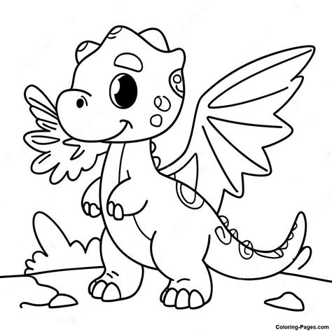 Dinosaur With Wings Coloring Page