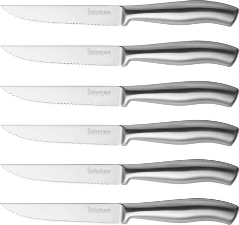Amazon.com: Henckels Steak Knife Set of 4, Stainless Steel, Black: Home & Kitchen