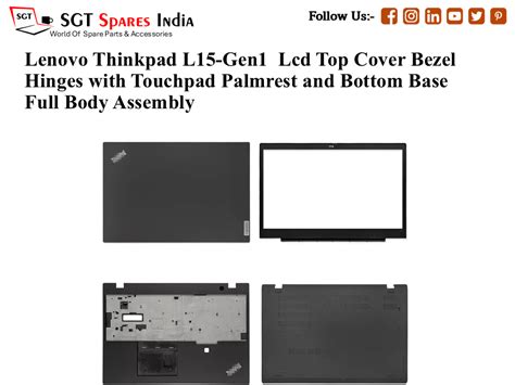 Lenovo Thinkpad L15-Gen1 Laptop Lcd Top Cover Bezel Hinges with Touchp ...