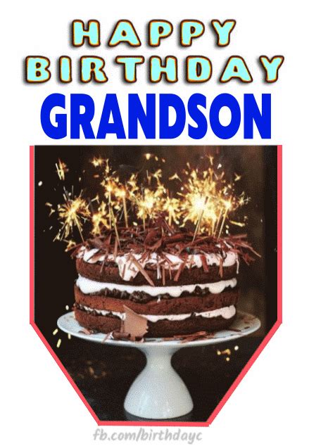 Happy Birthday GRANDSON Gif | Happy Birthday