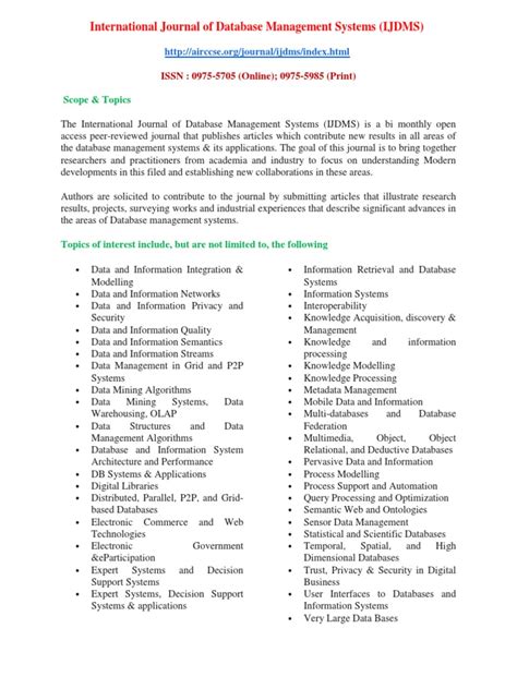 Image result for Database Journal