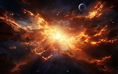 Premium Photo | Cosmic Burst Illustration of Galaxy Explosion in Space