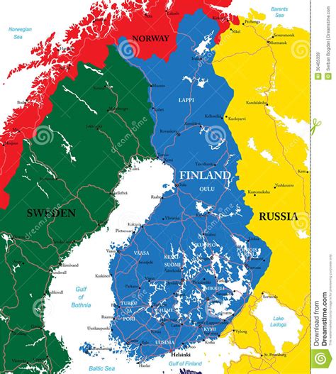 芬兰地图 免版税库存图片 - 图片: 30405339