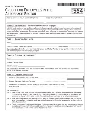 Form 564 Oklahoma - Fill and Sign Printable Template Online