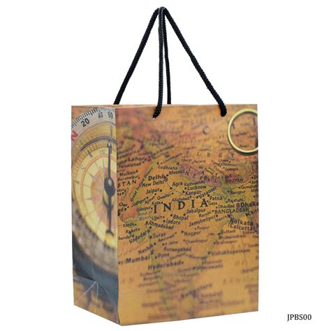 Jags Paper Bag Small (A5) Vintage Map India A5 JPBS00 Pack of 12 Pcs ...