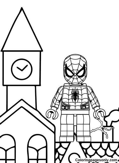 Spiderman Legos Coloring Pages [2025]
