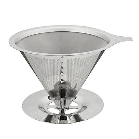 S : Portable Tea Filter Dripper Stainless Steel Reusable Funnel ...