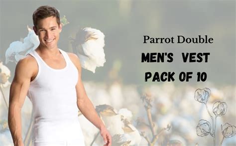 Buy DOUBLE PARROT Men's Vest - White, 85 cm (Pack of 10) at Amazon.in