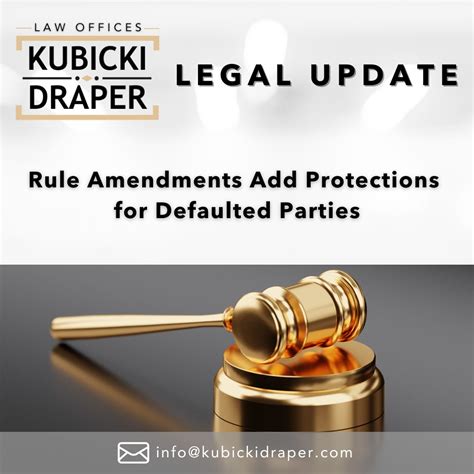 Rule Amendments Add Protections for Defaulted Parties In In Re ...