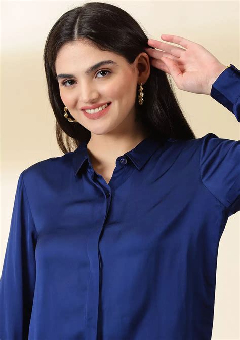 Jazz Ink Blue Shirt: Stylish and Comfortable Shirt by IshqMe – IshqME