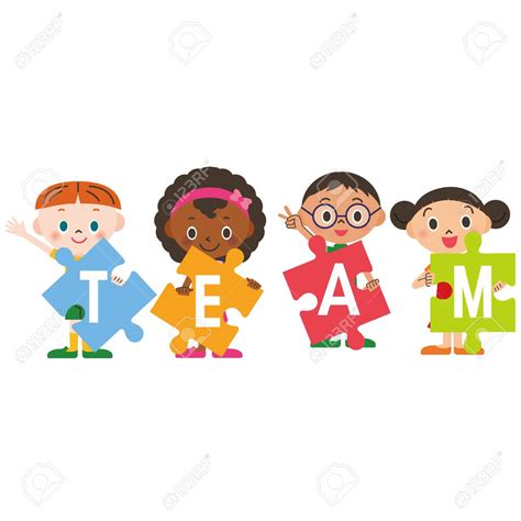 Kids Teamwork Clip Art