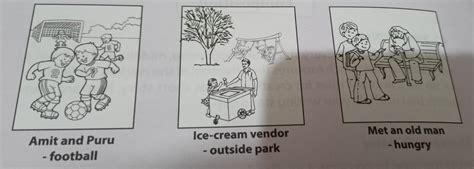 Worksheet 01: Look at the picture clues and create a story. - Brainly.in