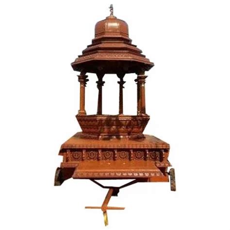 Temple Chariot - 12 3/4 Ft Temple Chariot Sculptured In Bronze Sheet ...