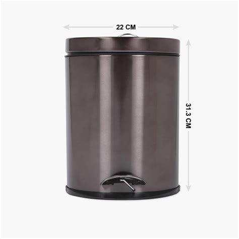 Buy Loxley Round Metallic Pedal Bin-5 Ltr from Home Centre at just INR ...