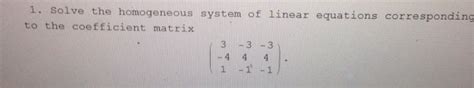 Image result for Solve Homogeneous System Linear Algebra