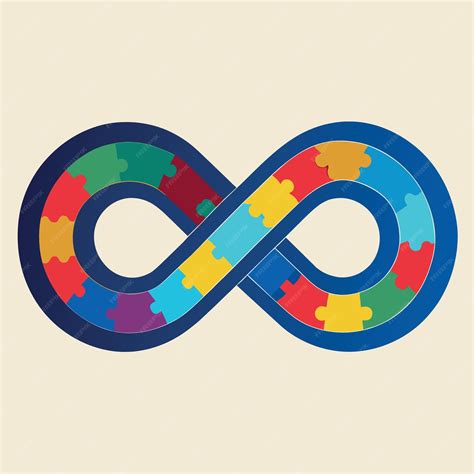 Premium Vector | Autism infinity symbol
