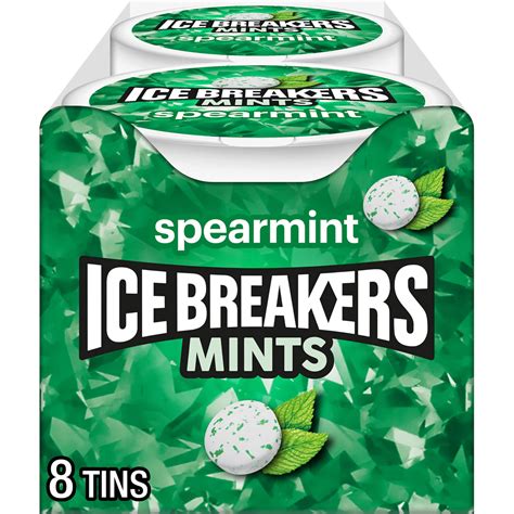 Amazon.com: ICE BREAKERS Spearmint Sugar Free Mints Tins, 1.5 oz (8 Count)