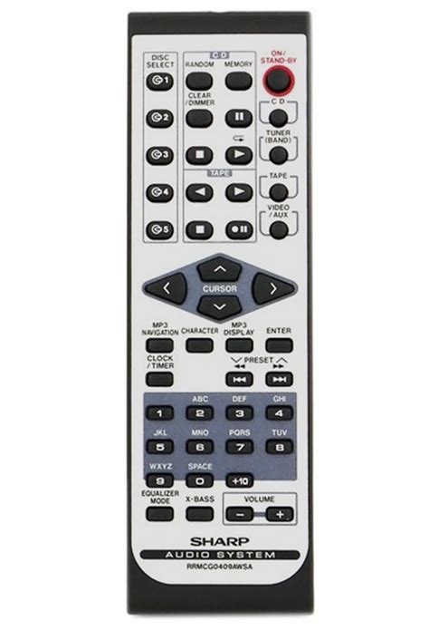 Image result for Sharp Remote Control Data Sheet