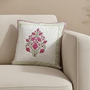 Buy HOMEMONDE Premium Cotton Cushion Covers Pack of 1 - Soft Floral ...