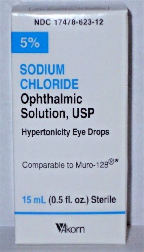 Buy Akorn Sodium Chloride Ophthalmic Solution Eye Drops 5% 15mL -Exp ...