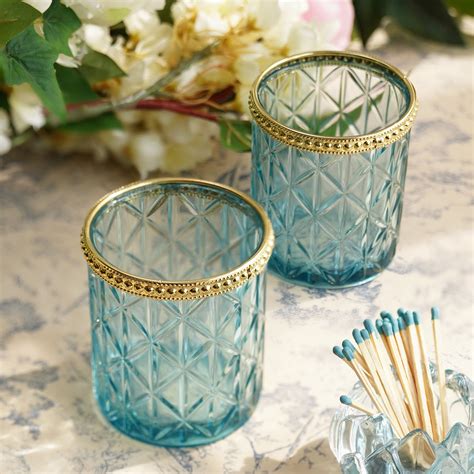 Blue Diamond Texture Tea-Light Holder