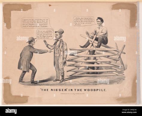 "The Nigger" in the Woodpile 1952 by Currier & Ives Stock Photo - Alamy
