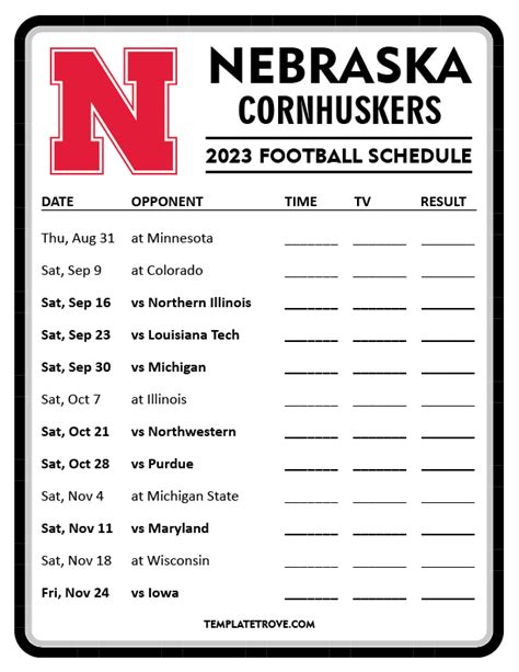 Nebraska Volleyball Schedule 2025 2026 Season 25 2026 Season Printable ...