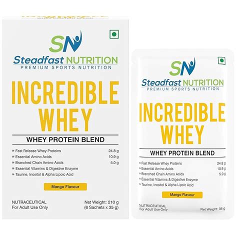 Steadfast Nutrition Incredible Whey Protein| Isolate and Concentrate ...