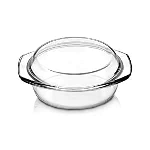 Buy Treo Round Casserole with Lid 1500 - Transparent(EC-GWF-FGB-0006 ...