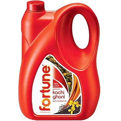 Fortune Premium Kachi Ghani Pure Mustard Oil, 5 Ltr Jar : Amazon.in ...